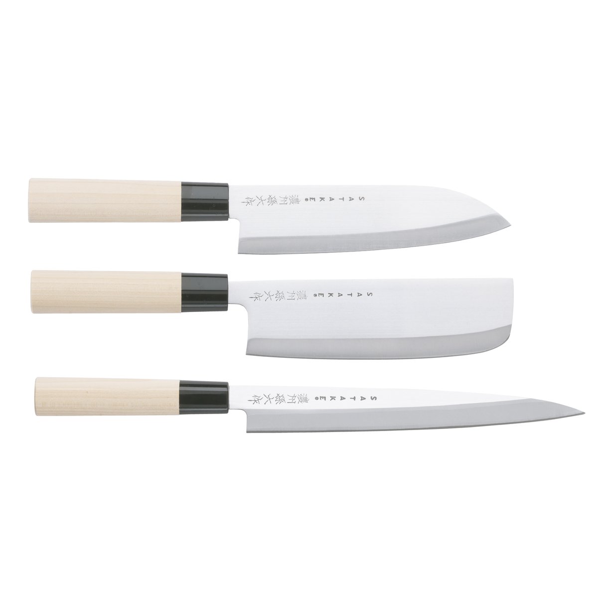 Satake Satake Houcho knivsett nakiri sashimi & santoku 3 deler