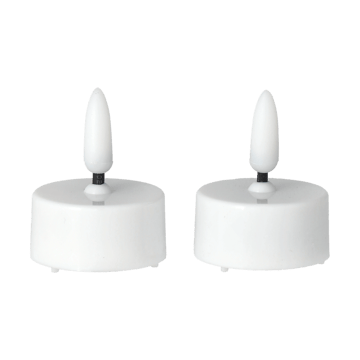 Bright telys LED Ø3,8 cm 2-pakning - White - Scandi Essentials