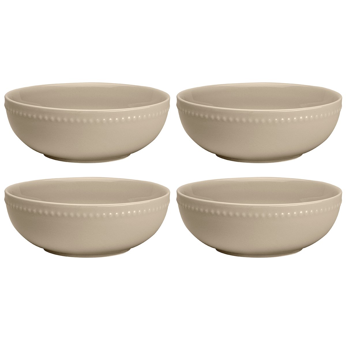 Scandi Living Dots frokostbolle 60 cl 4 stk. Beige