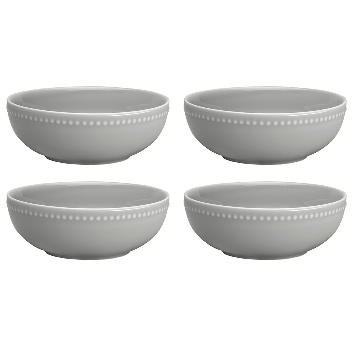 Scandi Living Dots frokostbolle 60 cl 4 stk. Grått