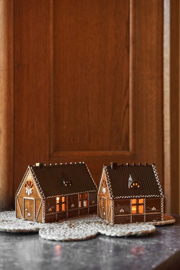 Ginger bread lysehus - 12 cm - Scandi Living