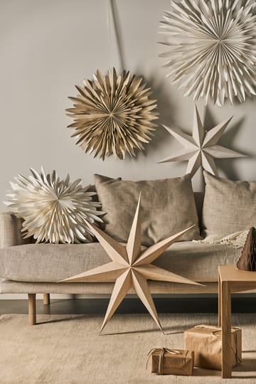 Luna adventsstjerne beige med prikker  - 60 cm - Scandi Living