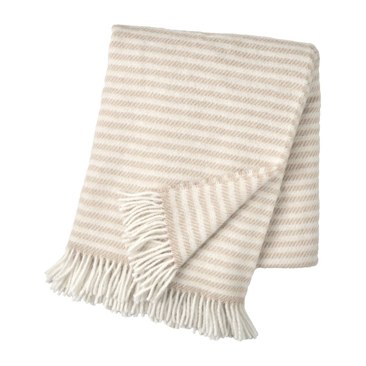 Scandi Living Tidal ullpledd 130 x 180 cm Beige