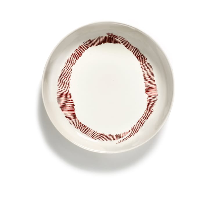 Ottolenghi Feast dyp tallerken Ø22 cm 2-pakning - White stripes-red - Serax