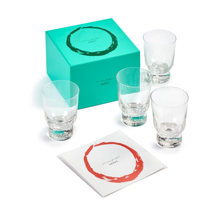 Ottolenghi Feast glass 33 cl 4-pakning, Stripes sandblasted Serax