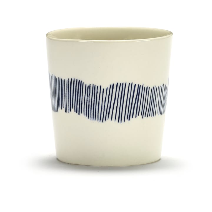 Ottolenghi Feast kaffekopp 25 cl 4-pakning, White stripes-blue Serax