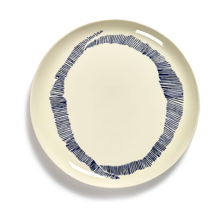 Ottolenghi Feast tallerken L Ø26 cm 2-pakning, White stripes-blue Serax