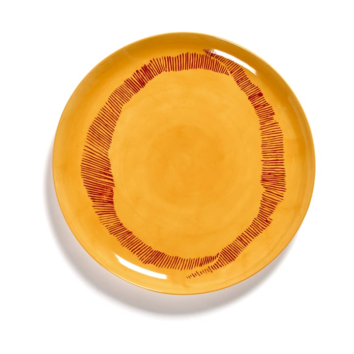 Ottolenghi Feast tallerken L Ø26,5 cm 2-pakning, Yellow stripes-red Serax