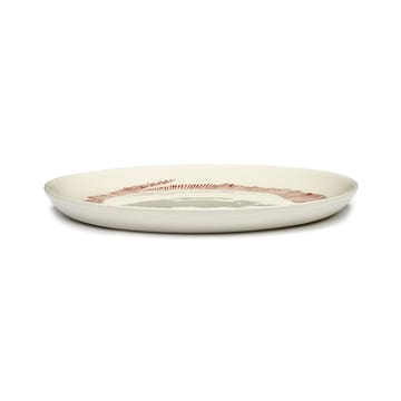 Ottolenghi Feast tallerken M Ø22,5 cm 2-pakning - White stripes-red - Serax