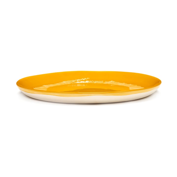 Ottolenghi Feast tallerken M Ø22,5 cm 2-pakning, Yellow stripes-white Serax