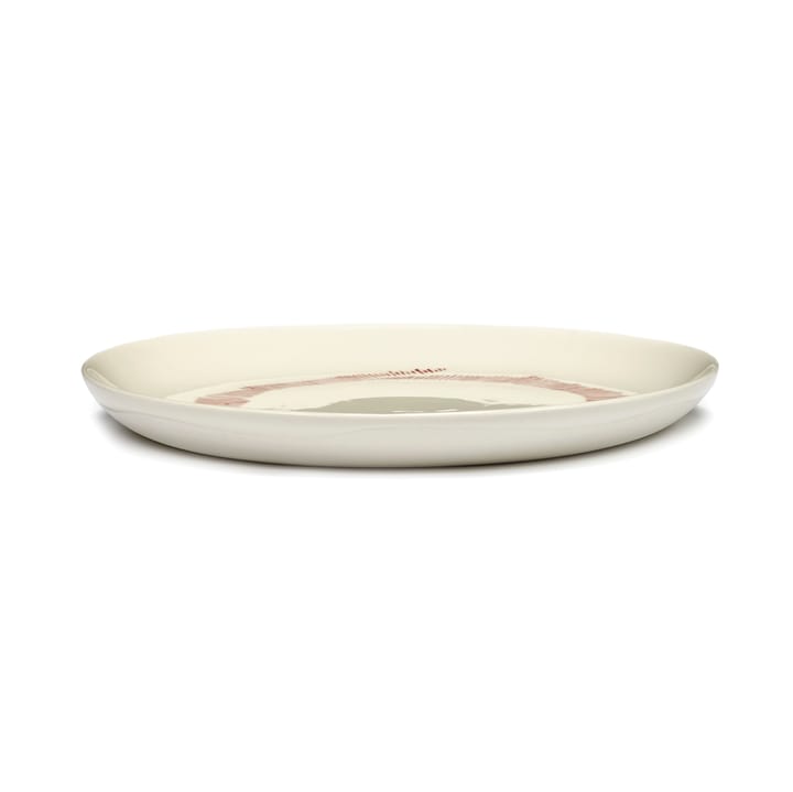 Ottolenghi Feast tallerken S Ø19 cm 2-pakning, White stripes-red Serax