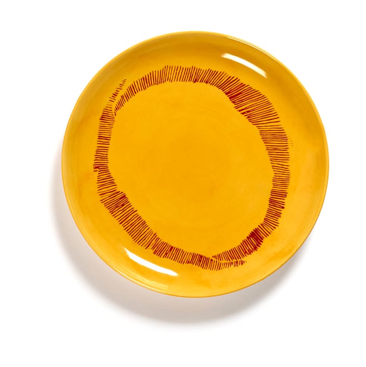 Ottolenghi Feast tallerken S Ø19 cm 2-pakning, Yellow stripes-red Serax