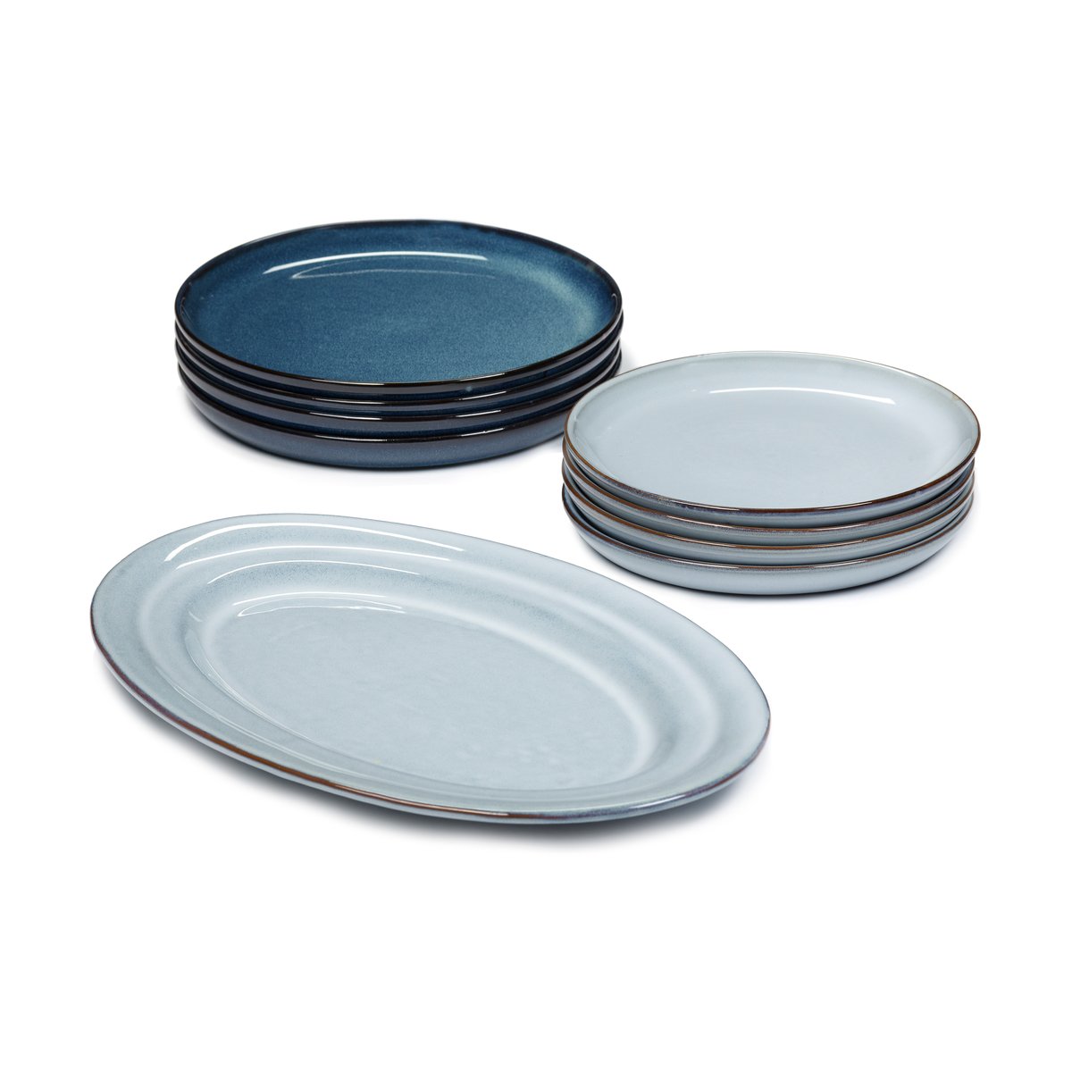 Serax Pure dinner set 9 deler Blue