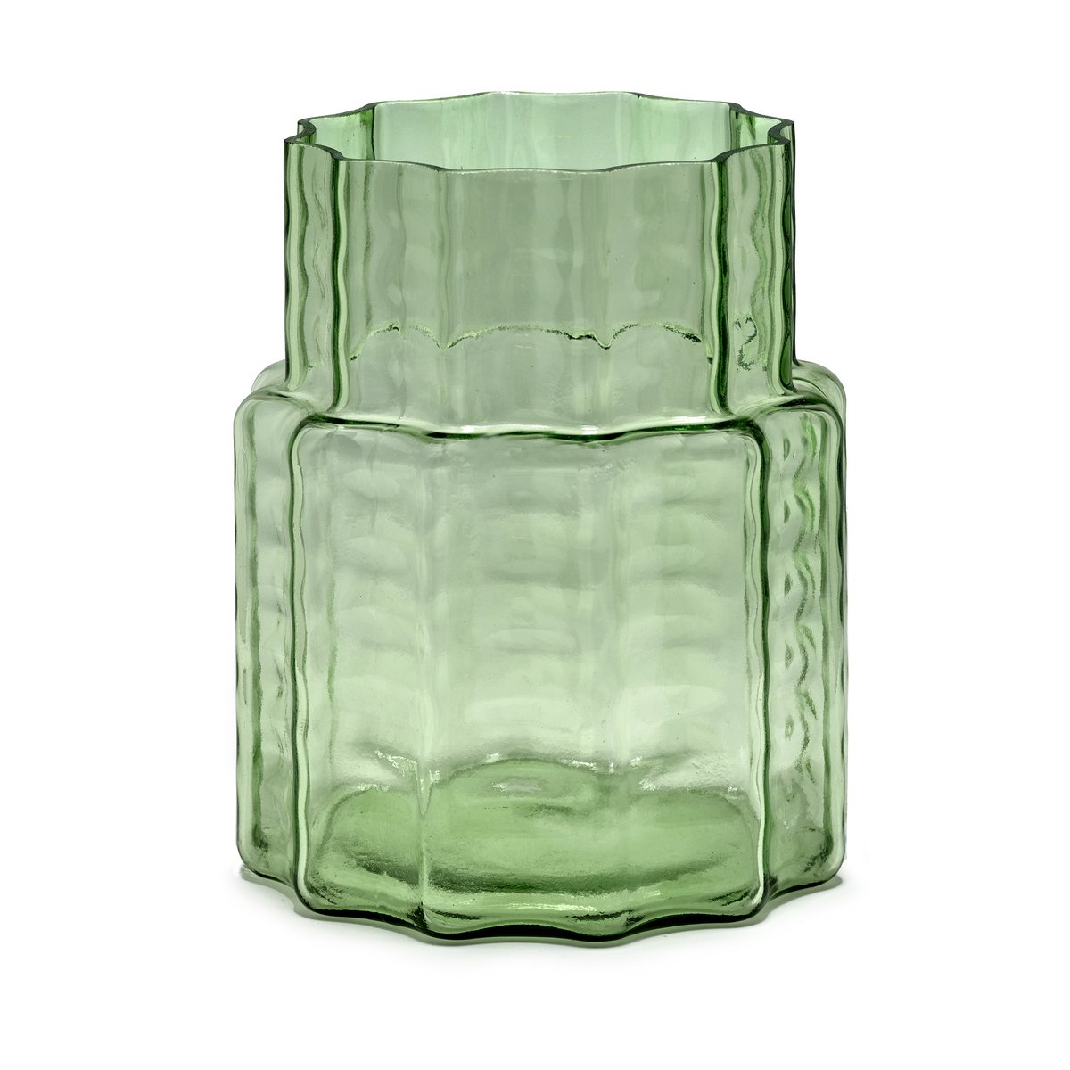 Serax Waves 04 vase Ø18×21 cm Green-clear