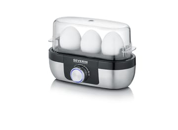 Severin EK 3163 Premium eggekoker 1-3 egg - Svart-sølv - Severin