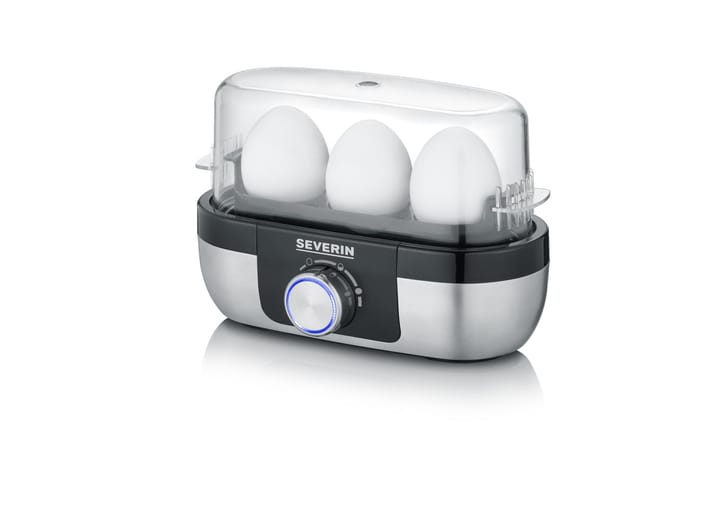 Severin EK 3163 Premium eggekoker 1-3 egg, Svart-sølv Severin