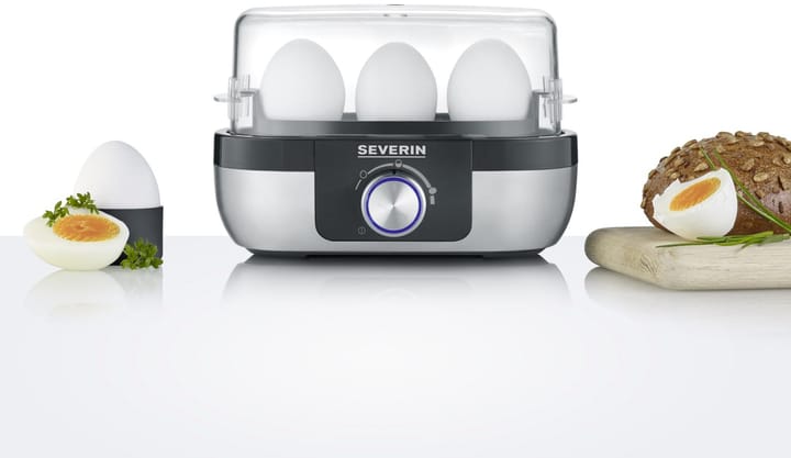 Severin EK 3163 Premium eggekoker 1-3 egg, Svart-sølv Severin