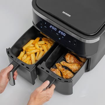 Severin FR 2453 airfryer dobbel 2x4 L - Svart - Severin