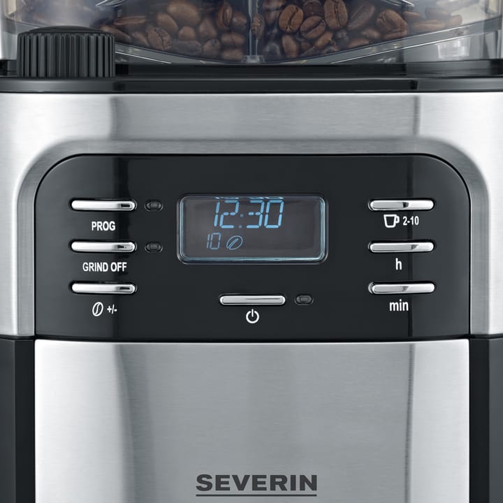 Severin KA 4810 kaffetrakter med kvern 10 kopper, Svart Severin