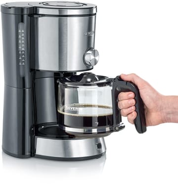 Severin KA 4825 Aroma Select kaffetrakter 10 kopper - Rustfritt stål-svart - Severin