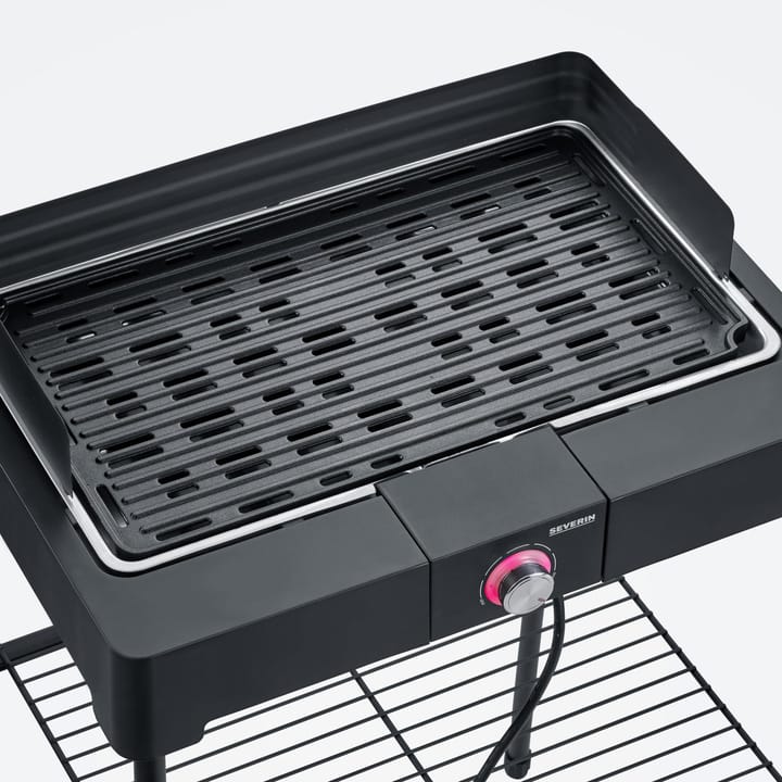 Severin PG 8568 elektrisk grill med stativ og grillplate, Svart Severin