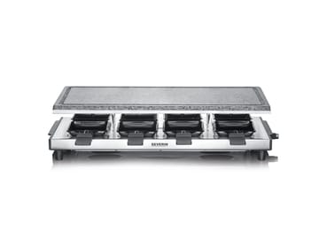 Severin RG 2374 raclette med stein 8 panner - Sølv - Severin