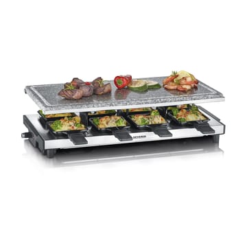 Severin RG 2374 raclette med stein 8 panner - Sølv - Severin