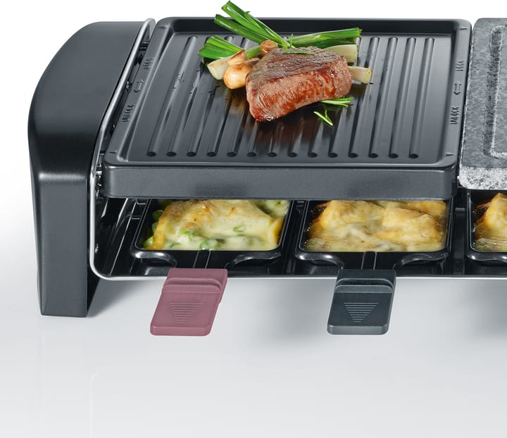 Severin RG 9645 raclette kombi basic 8 panner, Svart Severin