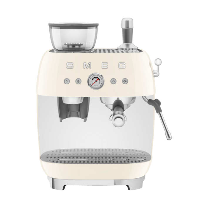 Smeg 50's Style espressomaskin med kaffekvern - Créme hvit - Smeg