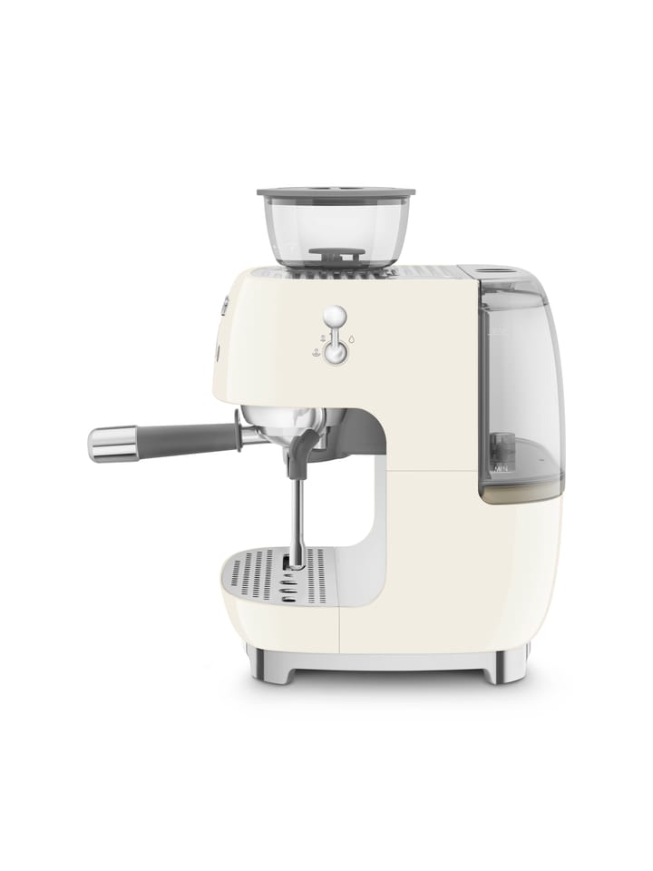 Smeg 50's Style espressomaskin med kaffekvern, Créme hvit Smeg