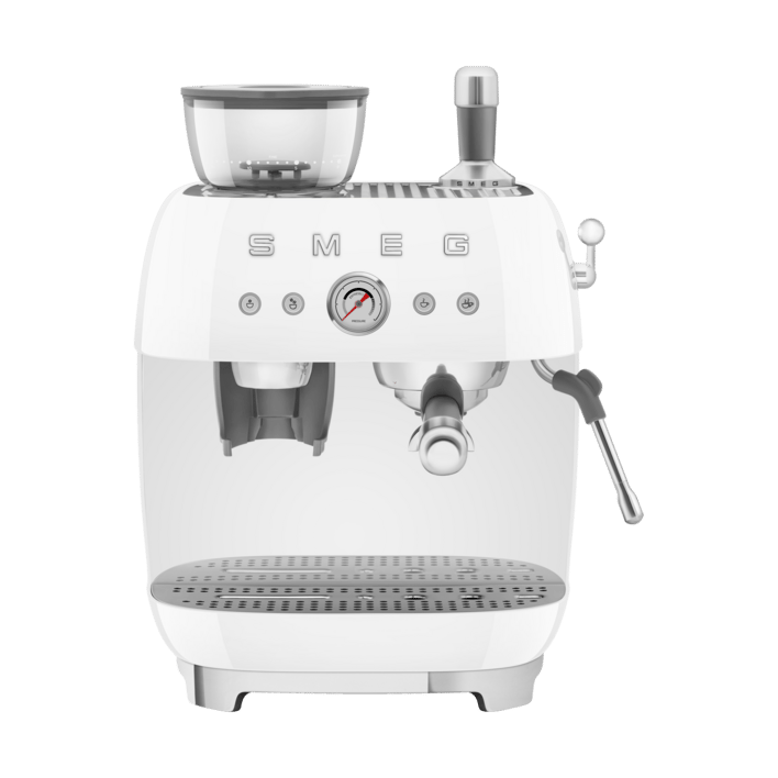 Smeg 50's Style espressomaskin med kaffekvern - Hvit - Smeg