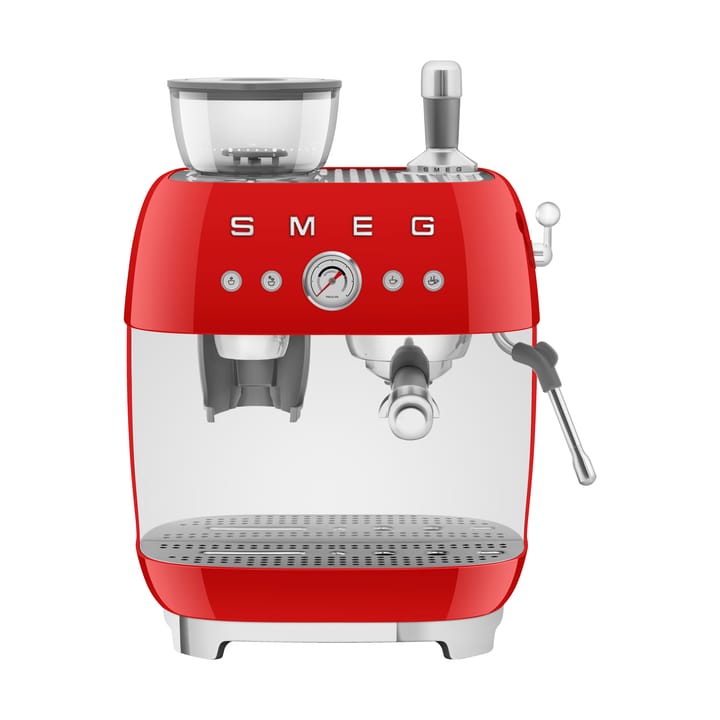 Smeg 50's Style espressomaskin med kaffekvern - Rød - Smeg