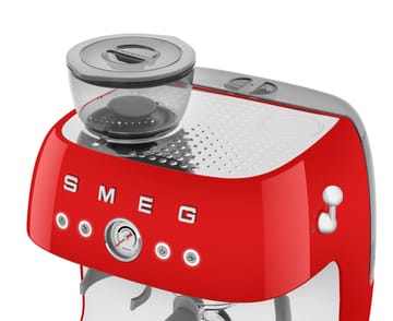 Smeg 50's Style espressomaskin med kaffekvern - Rød - Smeg