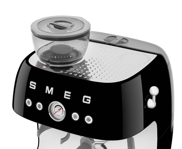 Smeg 50's Style espressomaskin med kaffekvern, Svart Smeg