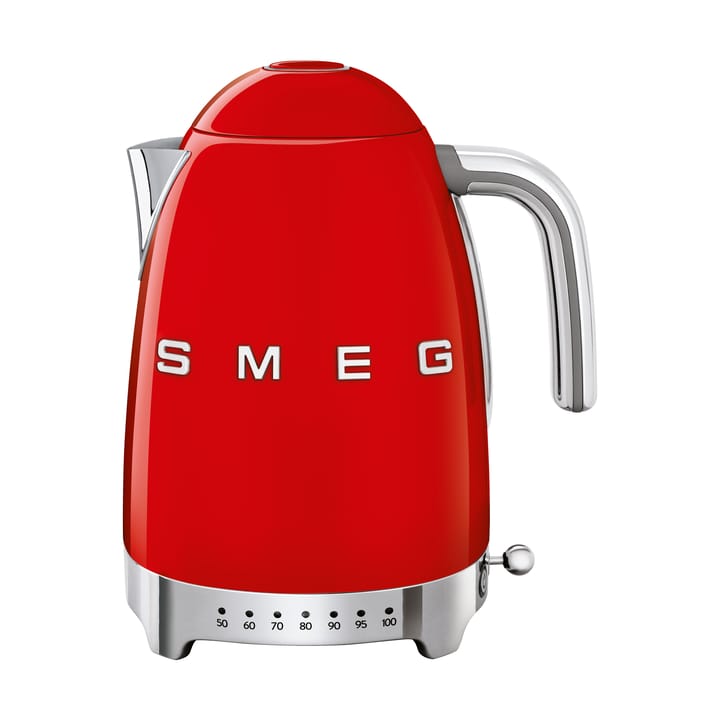 Smeg 50's Style vannkoker med variabel temperatur 1,7 L, Rød Smeg