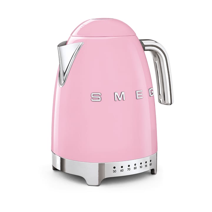 Smeg 50's Style vannkoker med variabel temperatur 1,7 L, Rosa Smeg