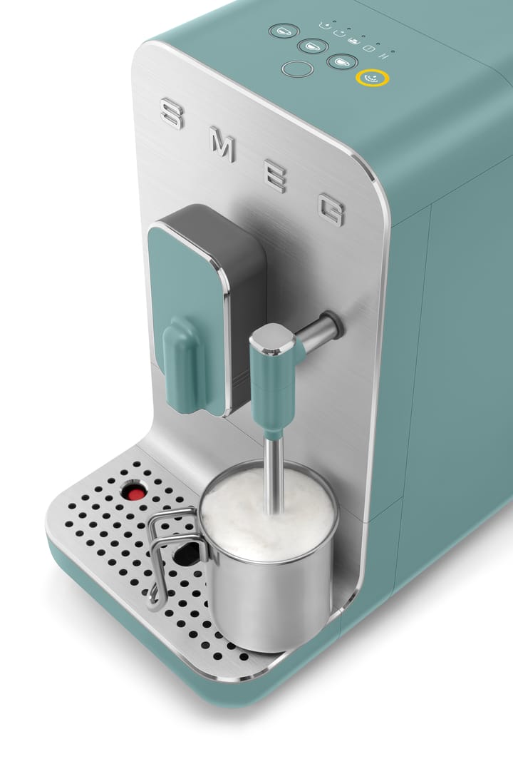 Smeg helautomatisk kaffemaskin med melkeskummer, Emerald Smeg