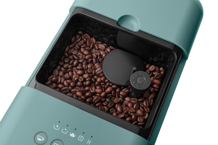 Smeg helautomatisk kaffemaskin med melkeskummer, Emerald Smeg