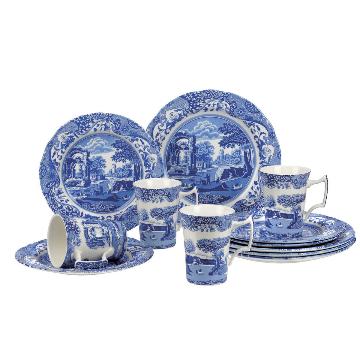 Spode Blue Italian startsett 12 deler