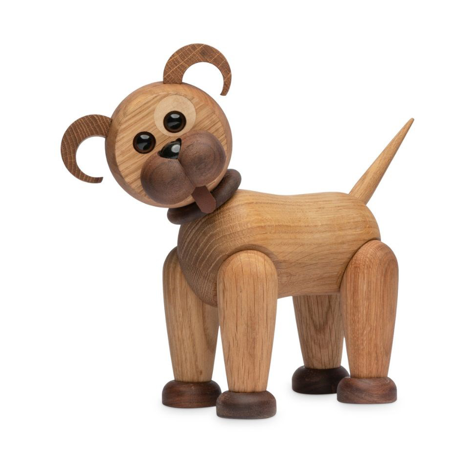 Spring Copenhagen Buddy Hund dekorasjon 20,5 cm Eik