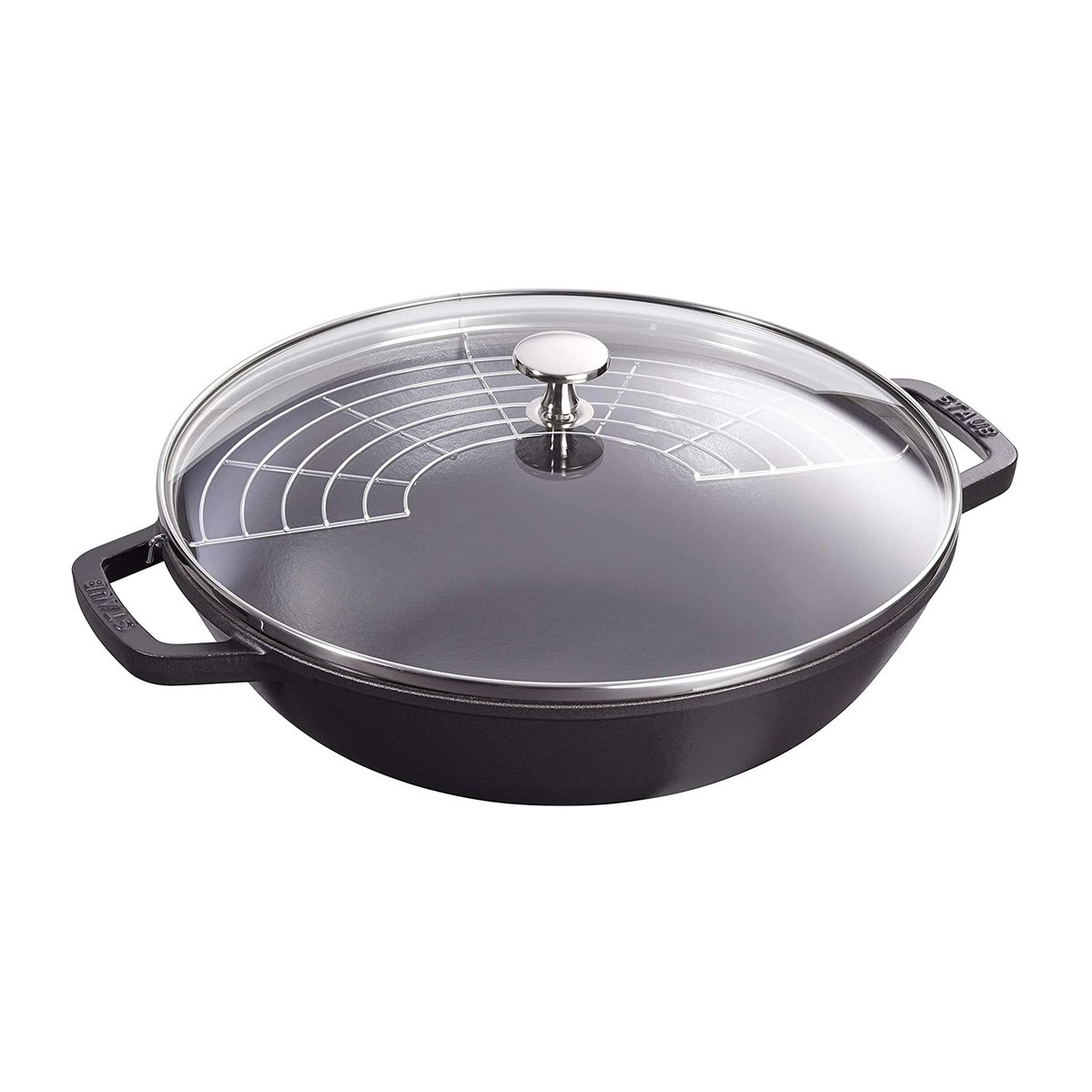 STAUB Wok med glasslokk Ø30 cm 4,4 L Svart