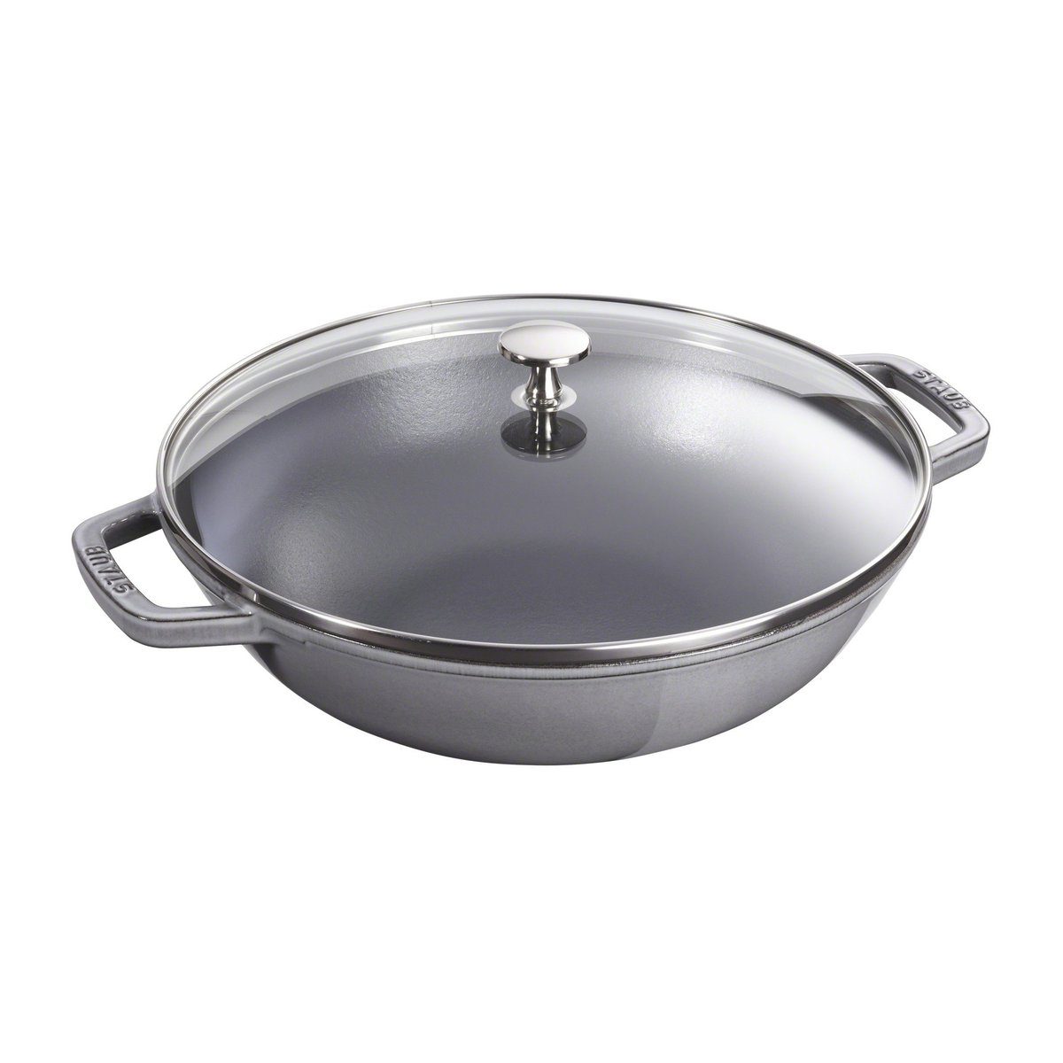 STAUB Wok med glasslokk Ø37 cm 5,7 L Grå