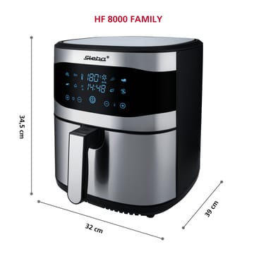 Steba HF8000 Family airfryer 8 L - Rustfritt stål - Steba