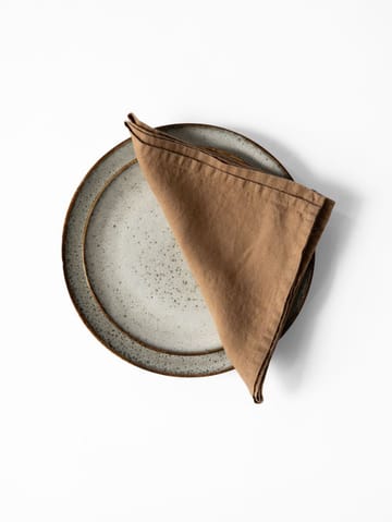 Washed linen stoffserviett 45 x 45 cm - Hazelnut - Tell Me More