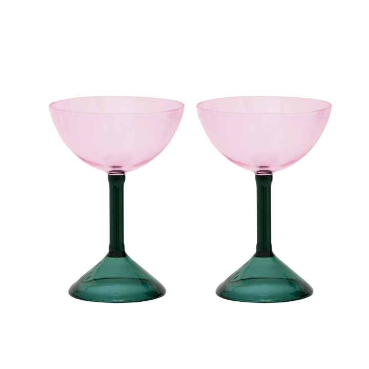 Urban Nature Culture gavesett coupeglass 2-pk - Pink - URBAN NATURE CULTURE