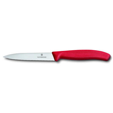 Victorinox Victorinox grønnsak- & skrellekniv bølgetannet 10 cm Rød