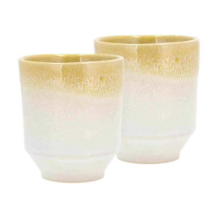 Styles kopp 18 cl 2-pk - Yellow-cream white - Villa Collection