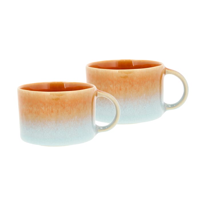 Styles kopp med hank 16 cl 2-pk - Blue-amber - Villa Collection