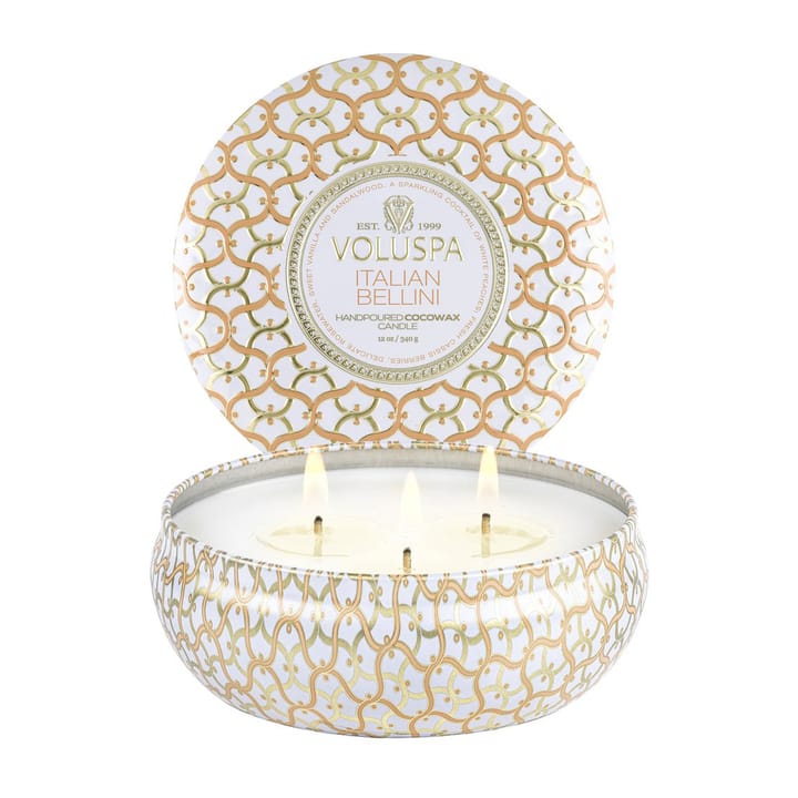 Maison Blanc 3-wick Tin duflys 40 timer, Italian Bellini Voluspa