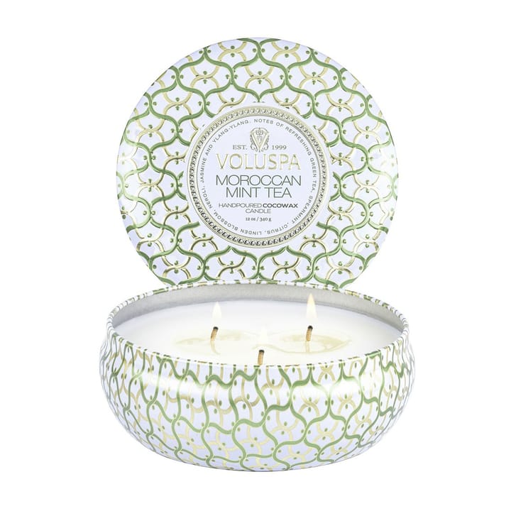 Maison Blanc 3-wick Tin duflys 40 timer, Moroccan Mint Tea Voluspa